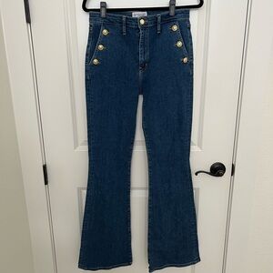10 Crosby Derek Lam Dark Blue Flare Jeans